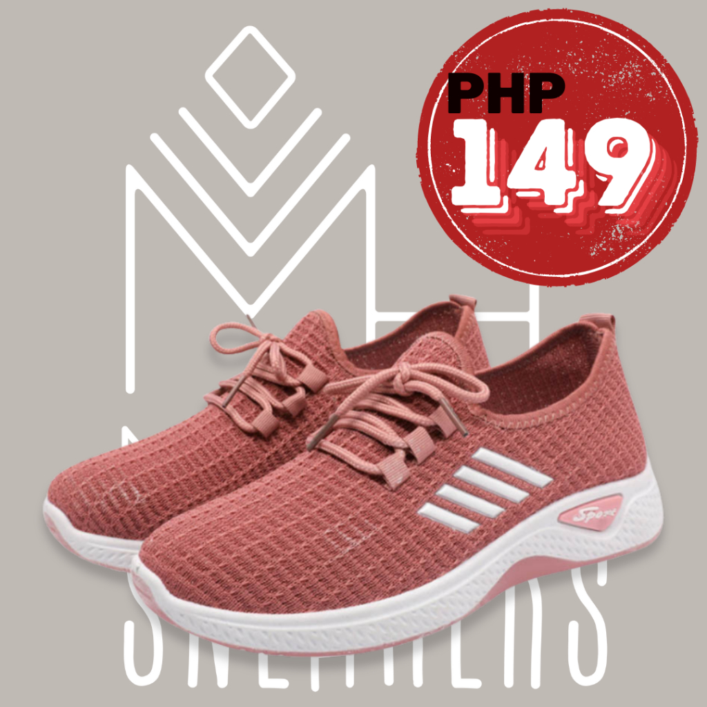 H21 Ladies Sneakers Casual Black and Maroon Rubber Shoes for Girls MNJ 02A Shopee Singapore