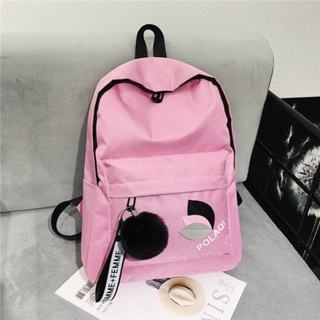 Simple Cute Style Canvas Backpack Women Strawberry Printing Nylon Bag  Laptop School Bag For Girls