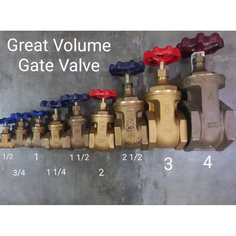 SOLID BRASS GATE VALVE HEAVY DUTY GREAT VOLUME (GV) PURONG TANSO ...