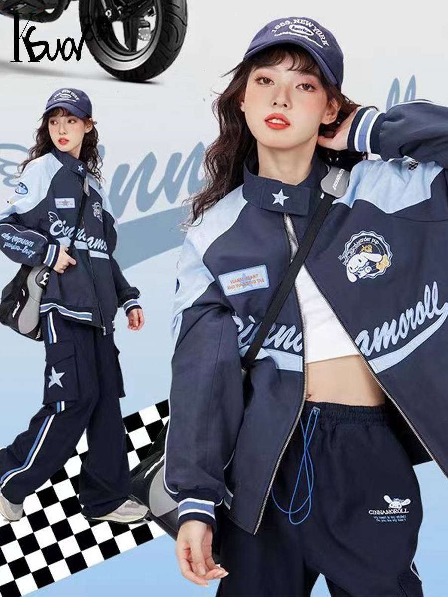 New Cinnamoroll BF Motocycle Jackets Women's Design Versatile Loose ...