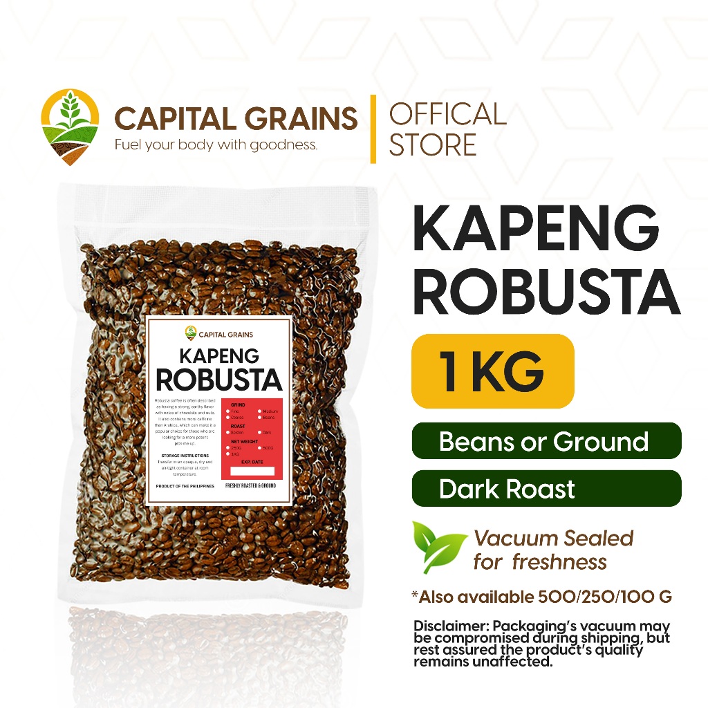 Café en grains 100% robusta 1 kg