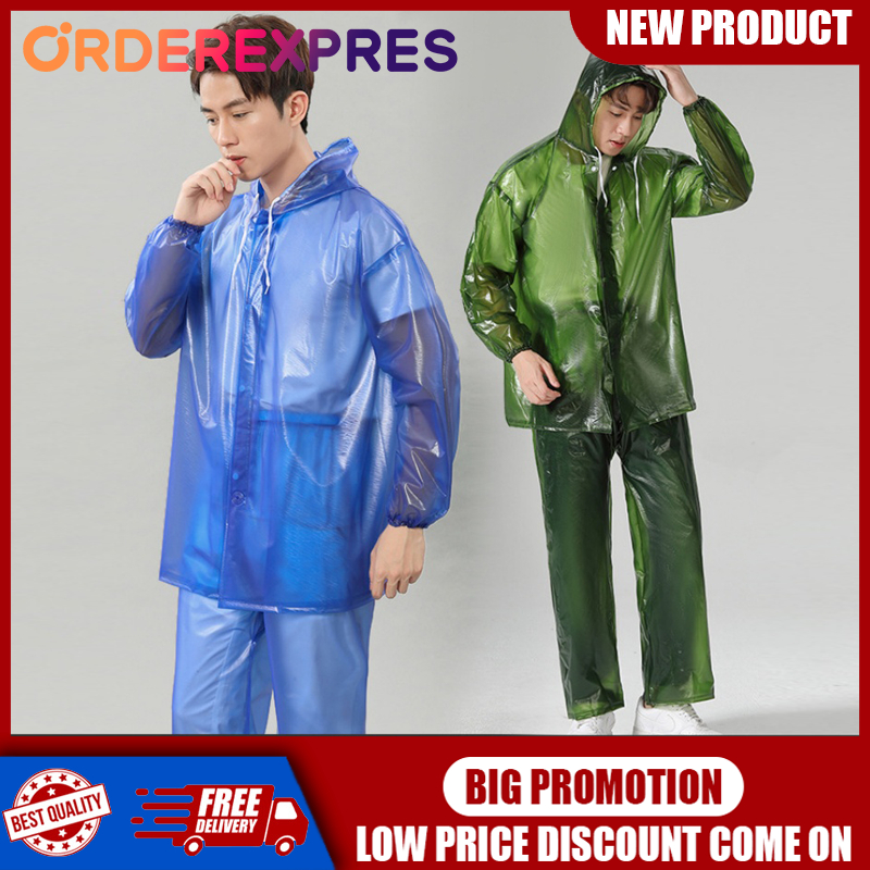 Raincoat rain pants does outdoor to thicken the PVC poncho rainproof clothing