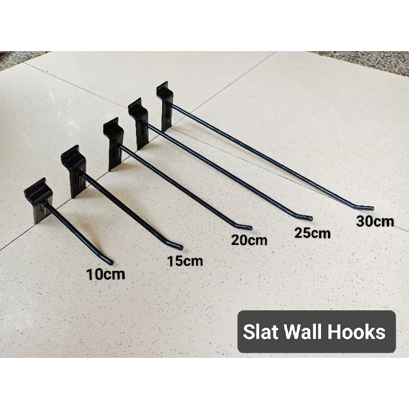 10pcs Slat Wall Hooks Thick Metal Hooks Panel Wood Hanging Wire Hook Shop Store Display Hook