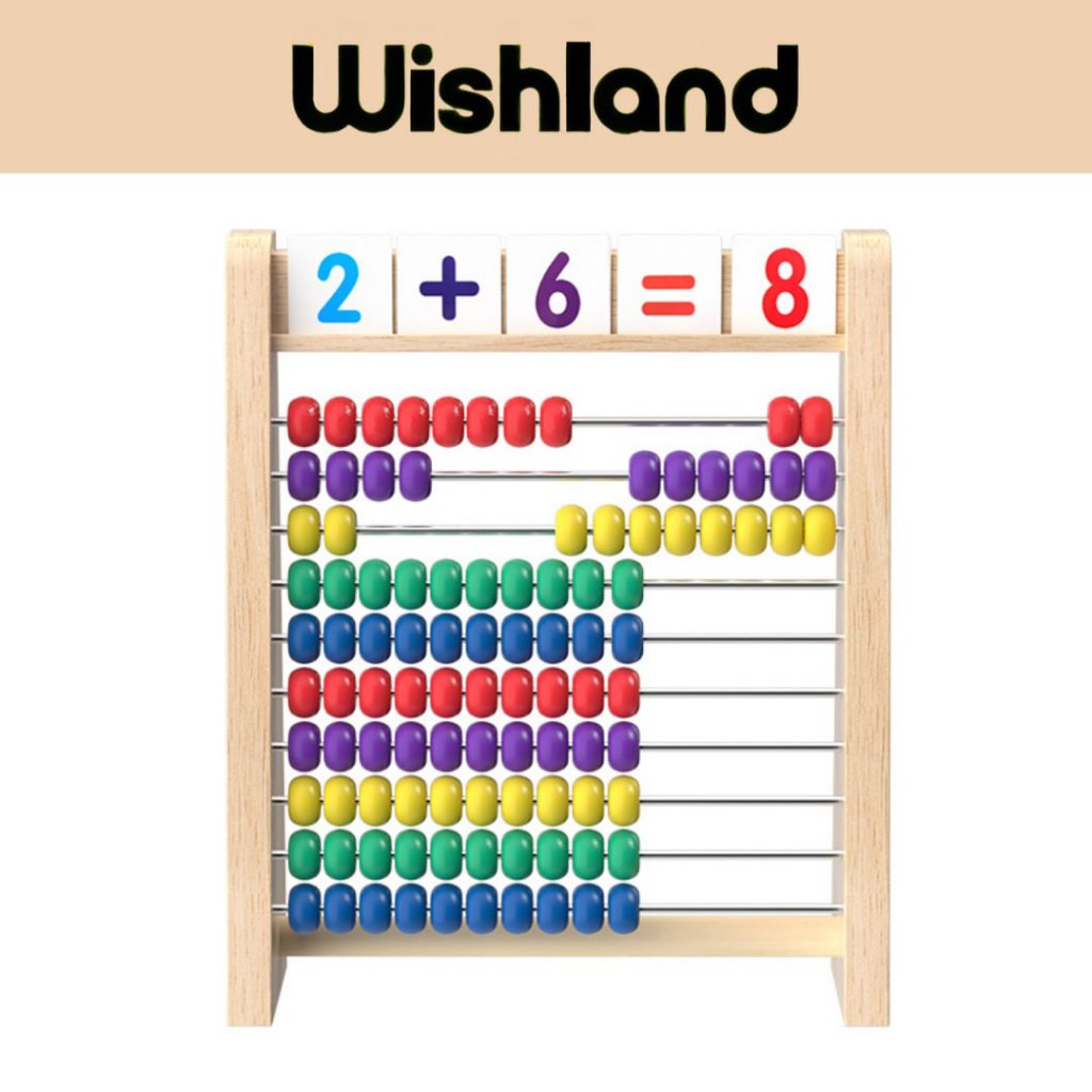 Wooden Arithmetic Computing Frame Educational Abacus Mathematics Toy ...