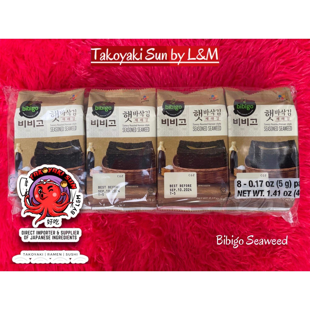 LOW PRICE Bibigo Seasoned Seaweed 5g x 8 packs (80 sheets) Shopee