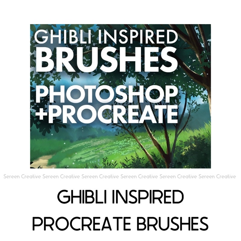 P188 Ghibli Inspired Brushes for Photoshop and Procreate by Maddy ...