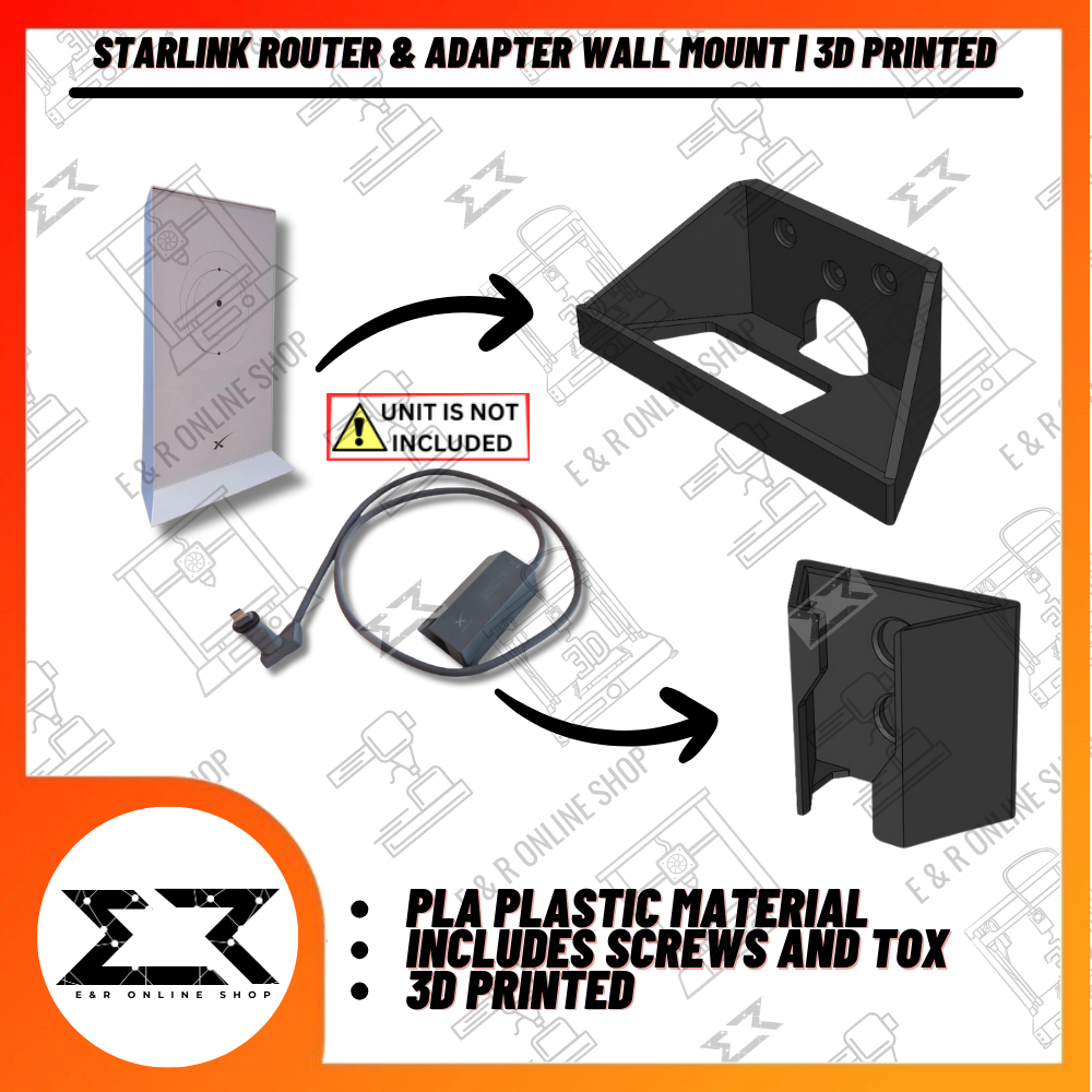 STARLINK Router & Adapter Wall Mount 3D Printed | Shopee Singapore