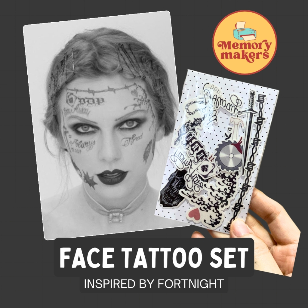 Taylor Swift Post Malone Face Tattoo Set Shopee Singapore