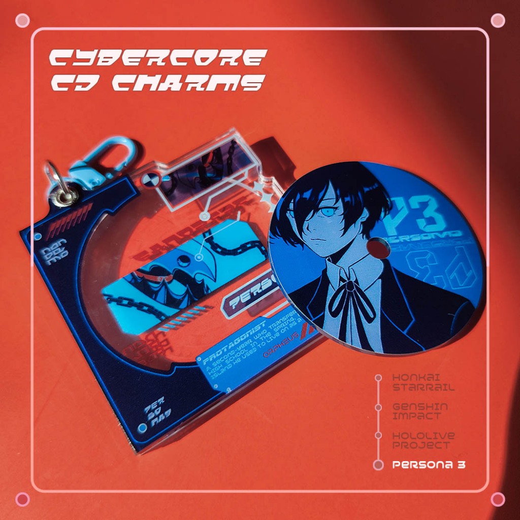 CD Charm Keychain - Persona 3 Protagonist Cybercore Aesthetic | Shopee ...