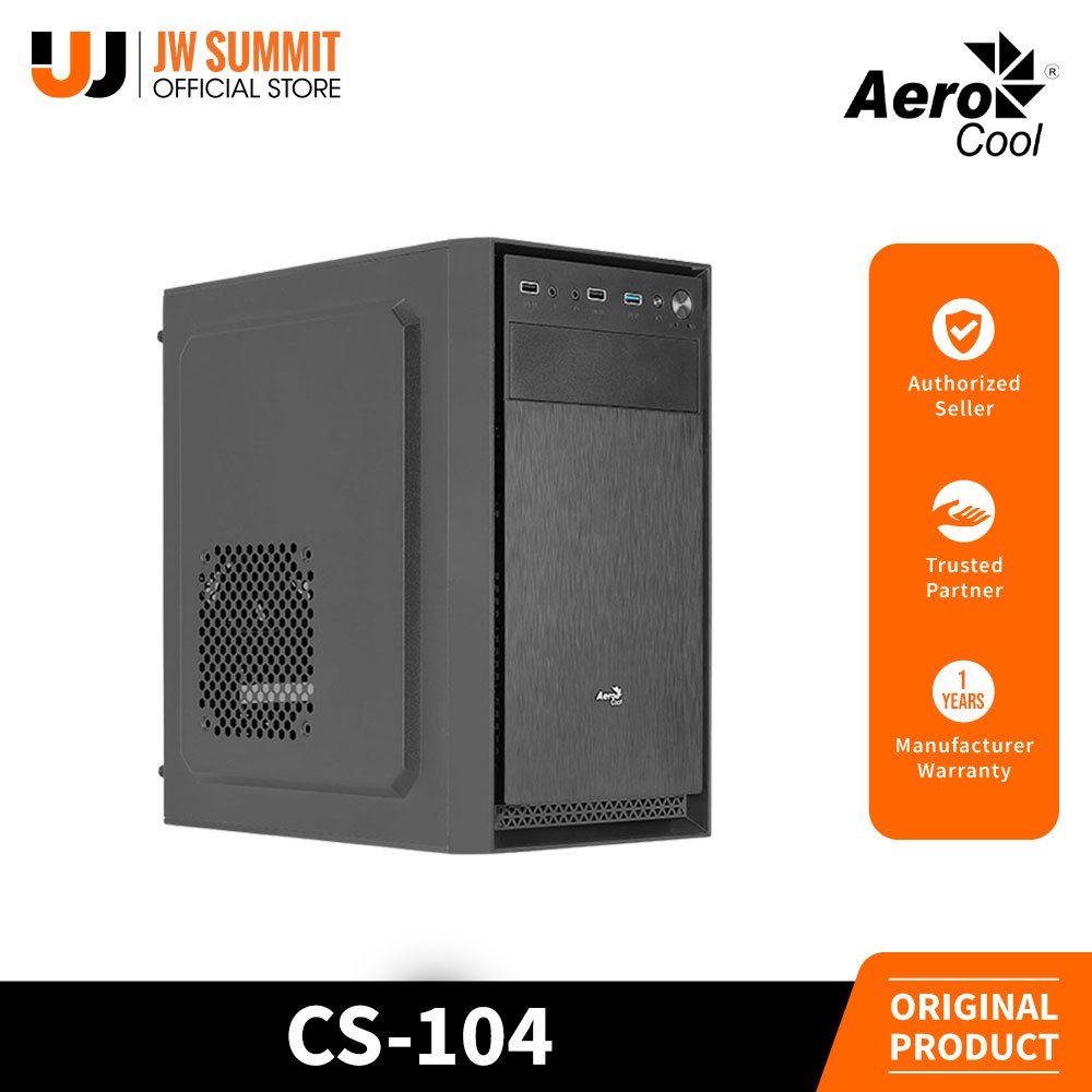 AeroCool CS-104 Micro ATX Mini Tower Chassis Desktop PC Case with Power ...