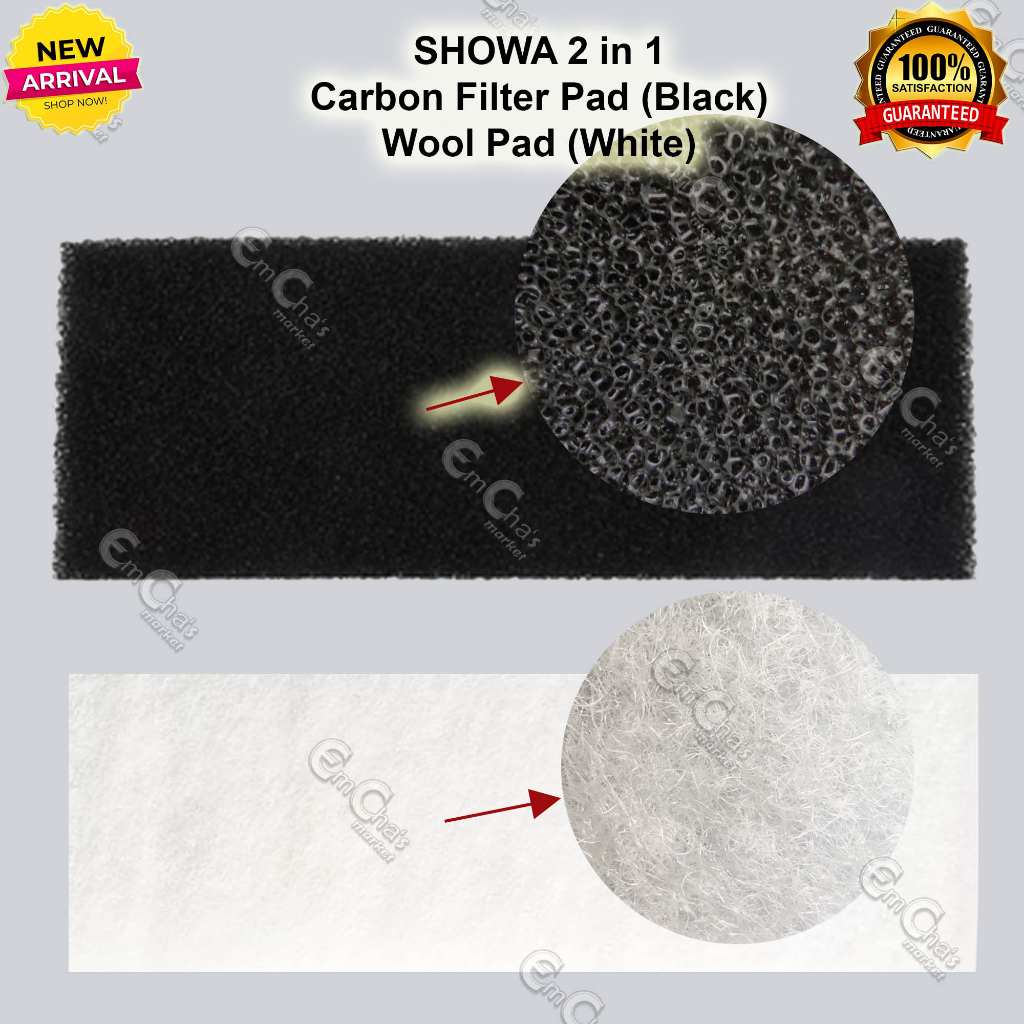 Showa 2 In 1 White and Black Pad In 1 (Acc)(Flt)(Acc)(Flt) Filter Pad ...