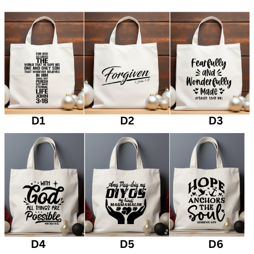 Canvas Tote Bag Bible Verse Designs | Shopee Singapore