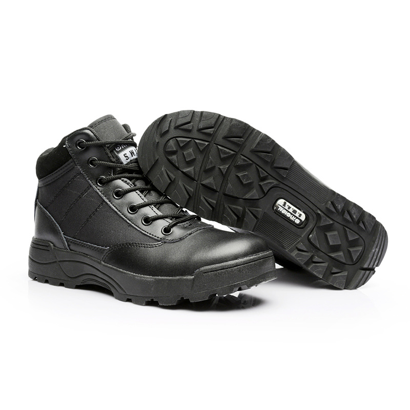 Men's Work Boots With Side Zipper Outdoor Hiking Boots Duty Boots ...