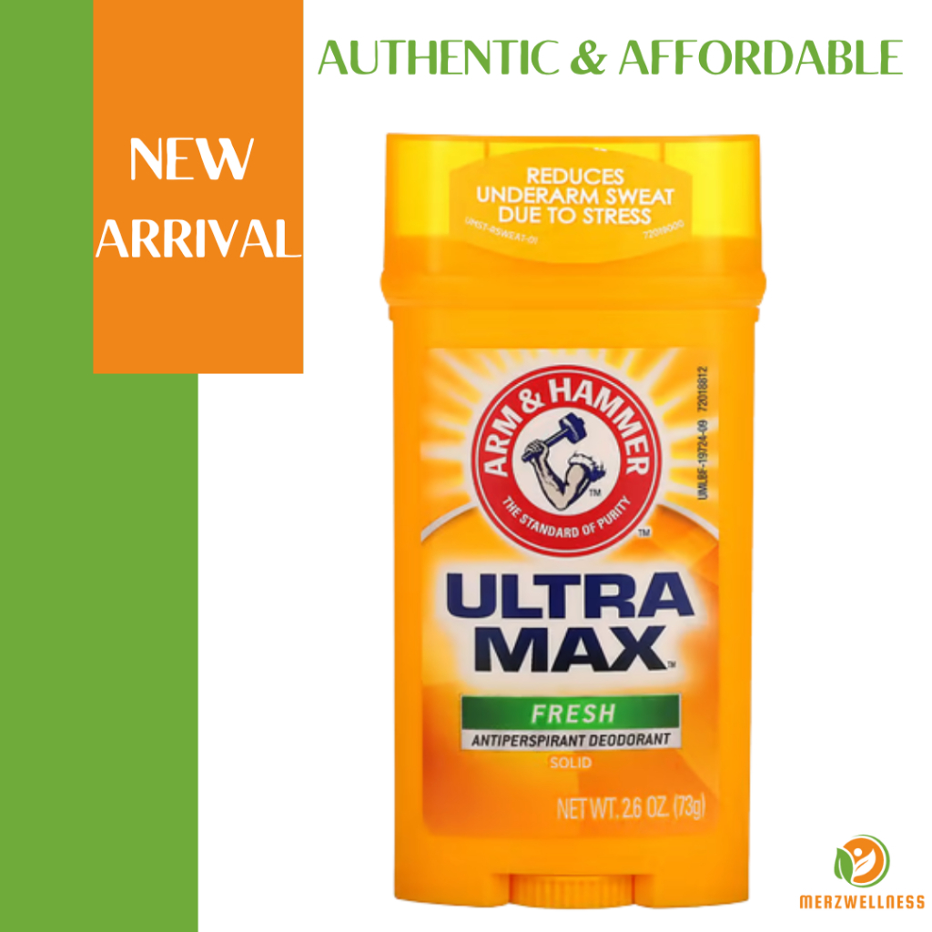 Arm & Hammer, Ultra Max, Solid Antiperspirant Deodorant, Fresh, 2.6 Oz (73 G) Expiry 09 2026 I.1327140500