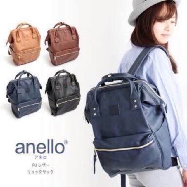 infinite LEATHER ANELLO BACKPACK ( large size ) | Shopee Singapore