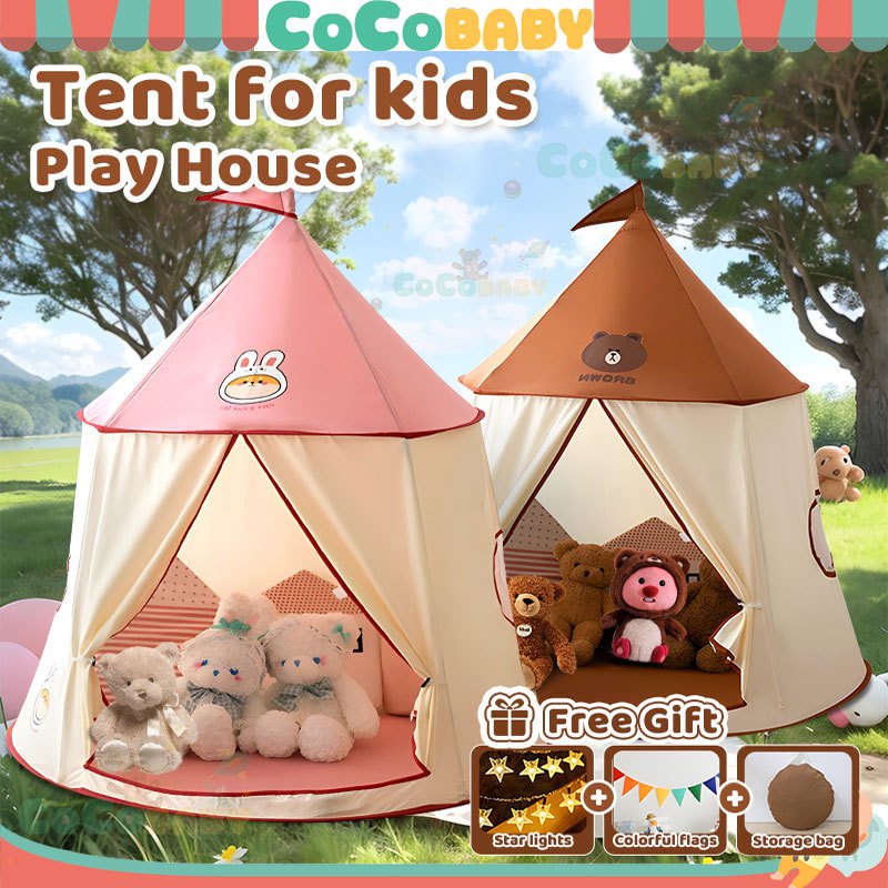 Tent for Kids Girl Playhouse Castle Play Tent for kids Foldable Big Tent with Light Castle BabyHouse Shopee Singapore