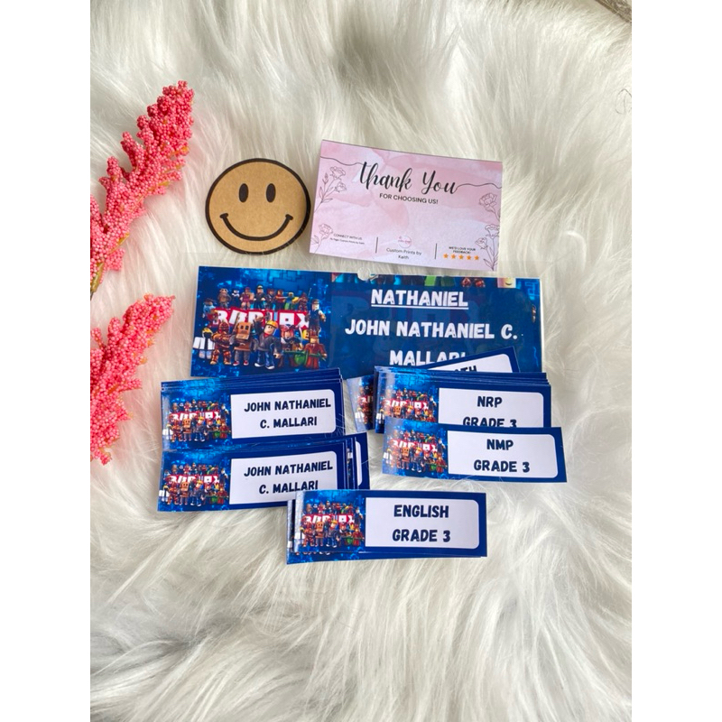 Package: Sticker Label with Laminated Name Tag | Shopee Singapore