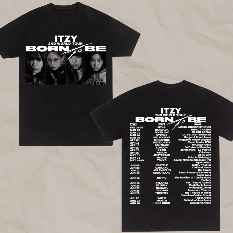 Itzy Born To Be Concert Merch T-Shirt | Shopee Singapore