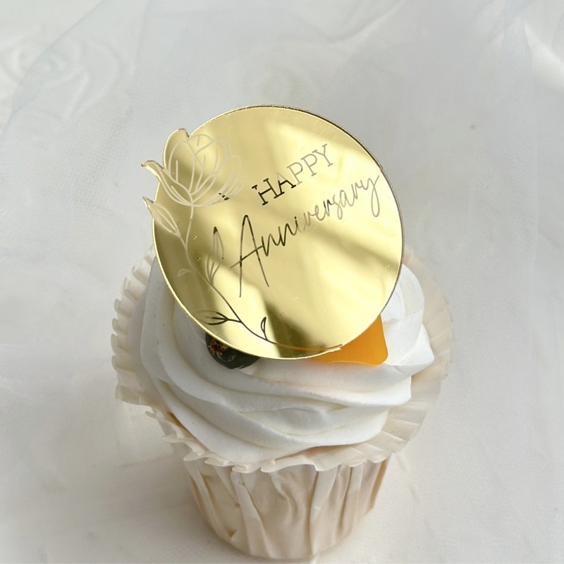 Mini Anniversary Topper Acrylic Topper Cake Topper Cupcake Topper ...