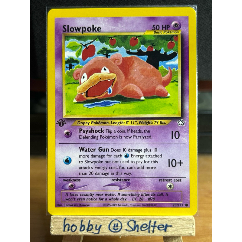 Slowpoke (Common 073/111) - Neo Genesis (1st Edition) Pokemon Trading Card  Game TCG | Shopee Singapore