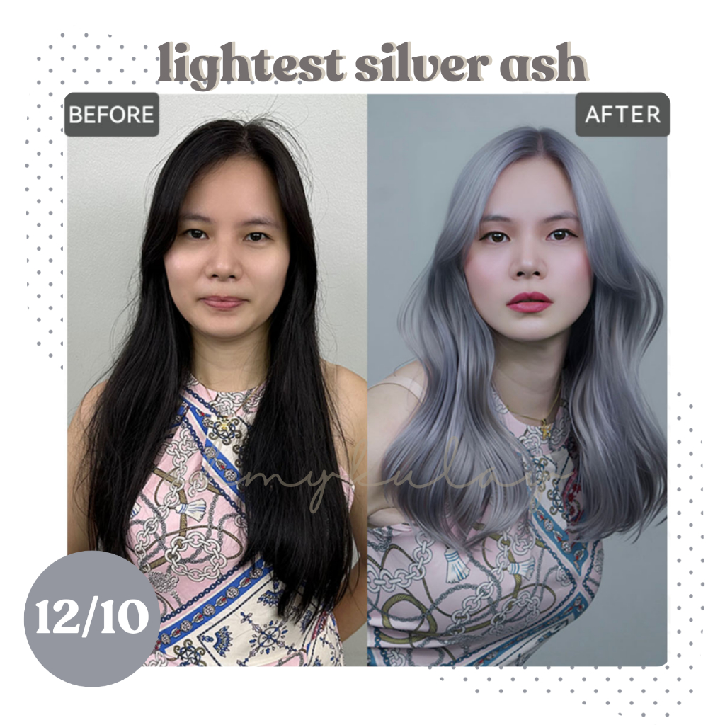 Ash/Grey Hair Color Series Permanent Hair Dye Set with oxidizer