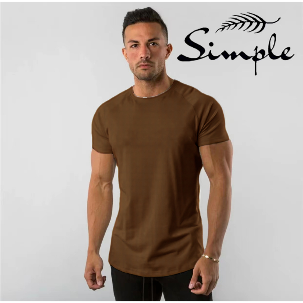 Simple popular DRIFIT T-shirt Unisex CHOCO BROWN color round neck T ...