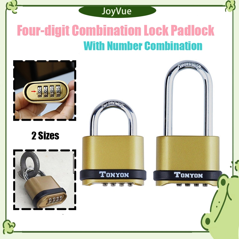 4-Digit Number Combination Padlock Waterproof Digital Password Code ...