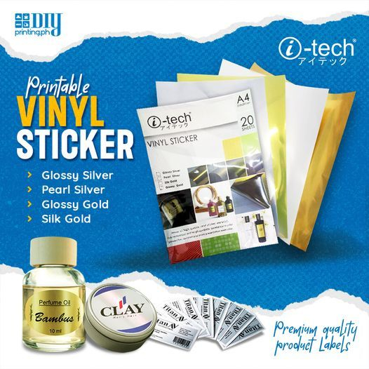 Itech Waterproof Printable Vinyl Sticker 20 Sheets/Pack A4 Size for ...