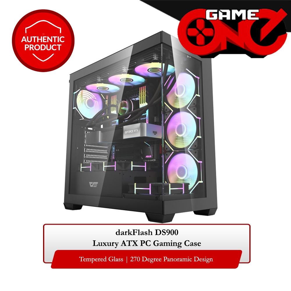 darkFlash DS900 Luxury ATX PC Gaming Case - Black | Shopee Singapore