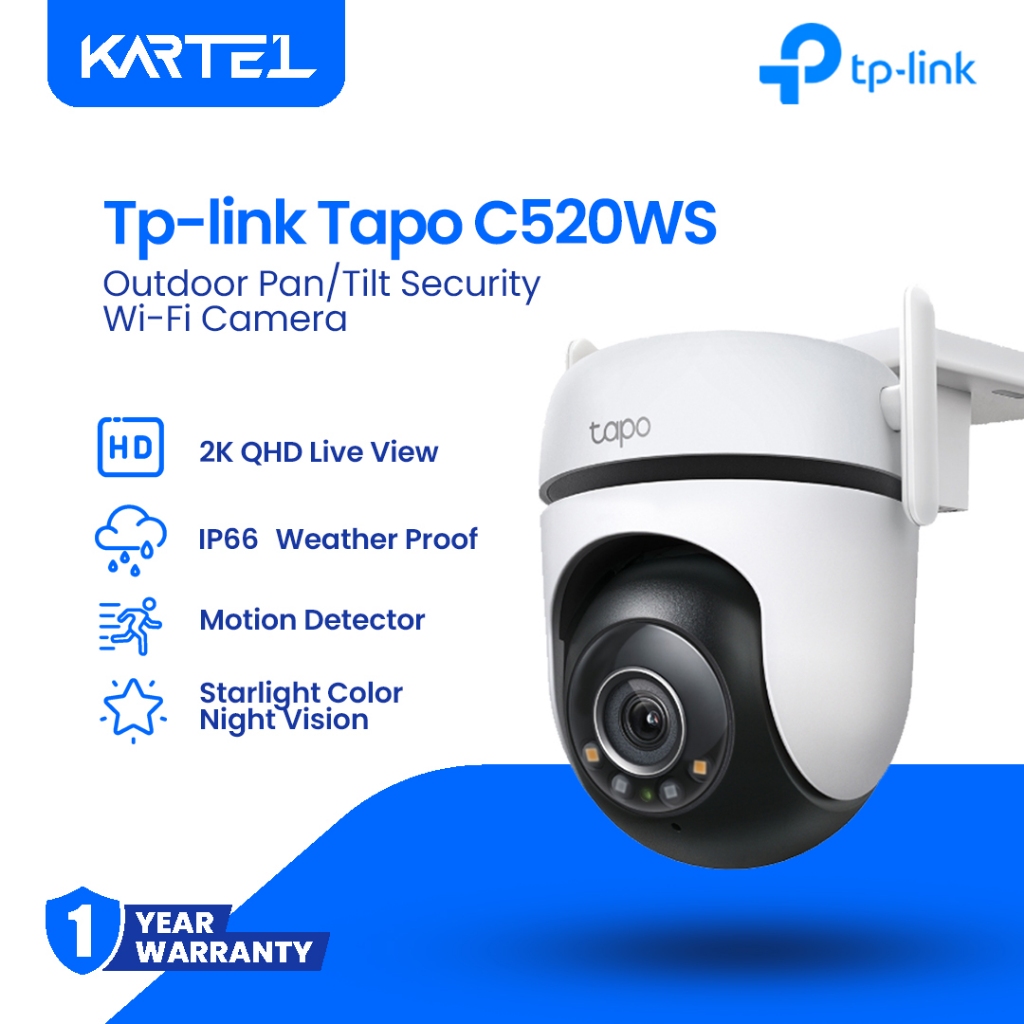 TP-LINK TAPO C520WS 2K QHD Outdoor 360 Pan/Tilt Security WiFi IP