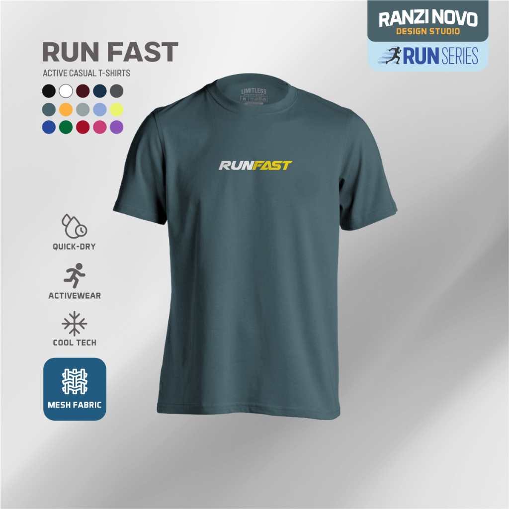 Run Fast Shirt - Drifit Running Activewear Cycling Bike Design Sports ...