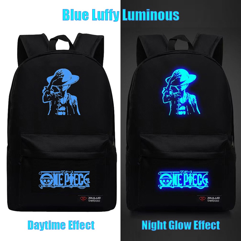 Anime One Piece Luffy Backpack for School Waterproof Packbag Napsack Schoolbag Large Capacity