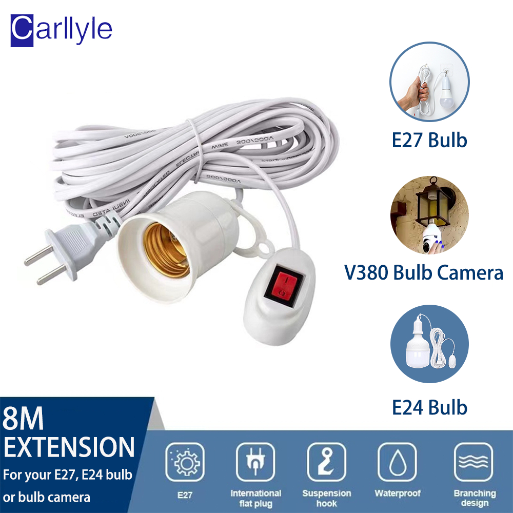 8M V380 Pro Bulb Camera Extension E27 Bulb Socket With Outlet Lighting ...