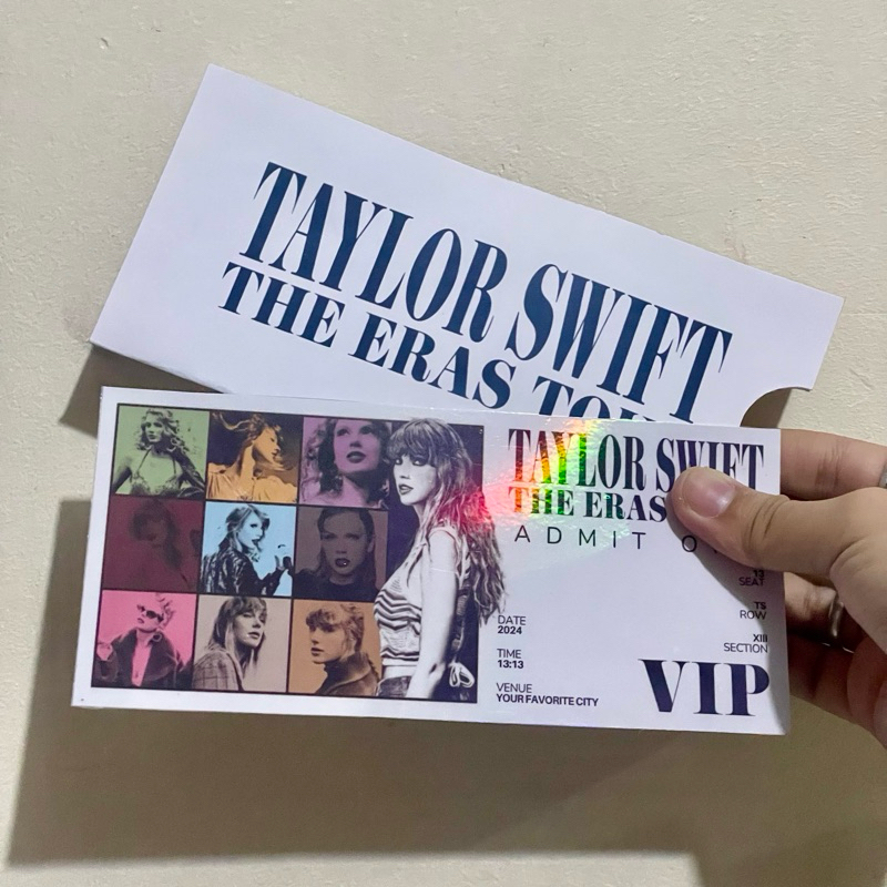 Fanmade Taylor Swift The Eras Tour Faux Ticket Merch Souvenir | Shopee ...