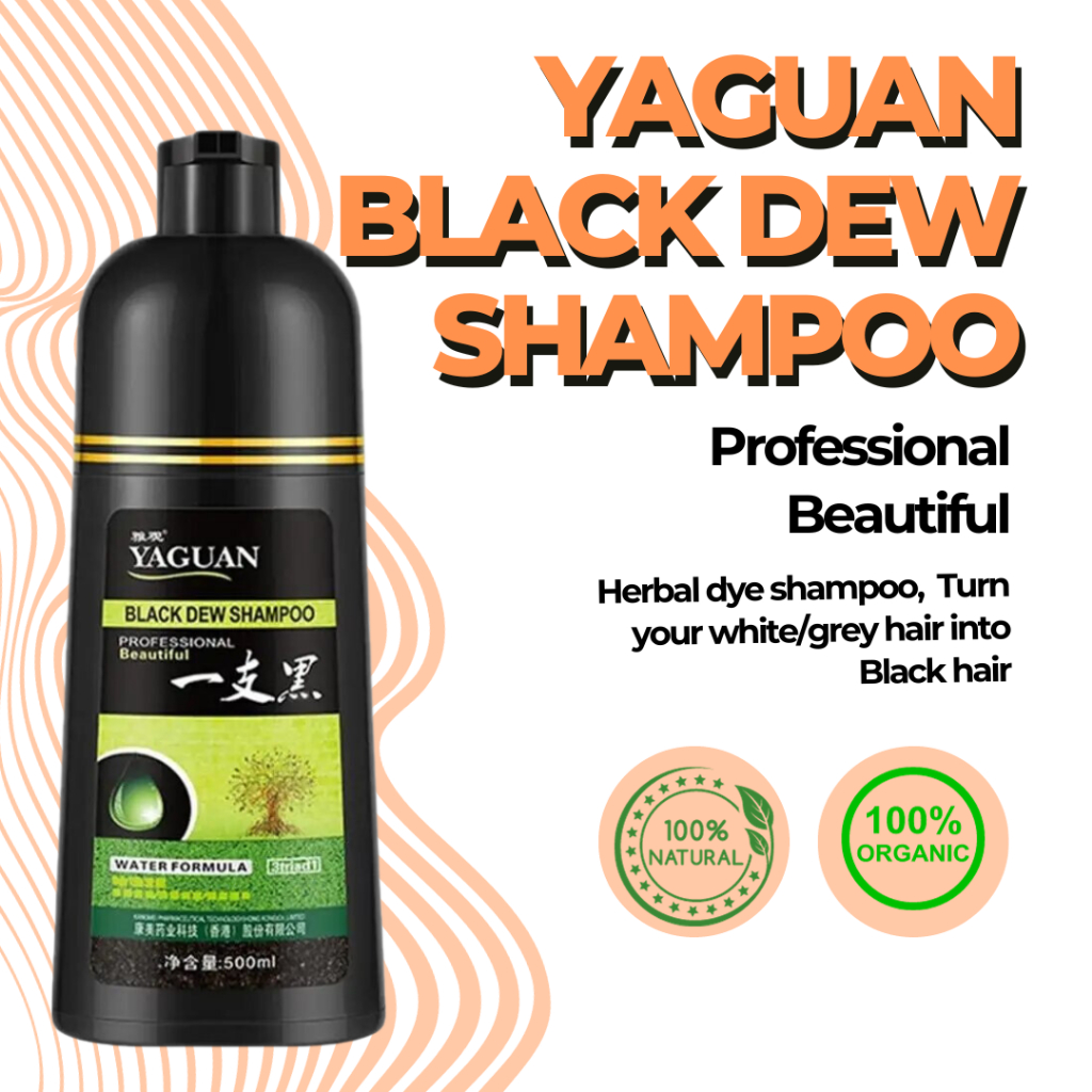Herbal Hair Dye Shampoo White Hair into Black Hair Blackening Shampoo ...