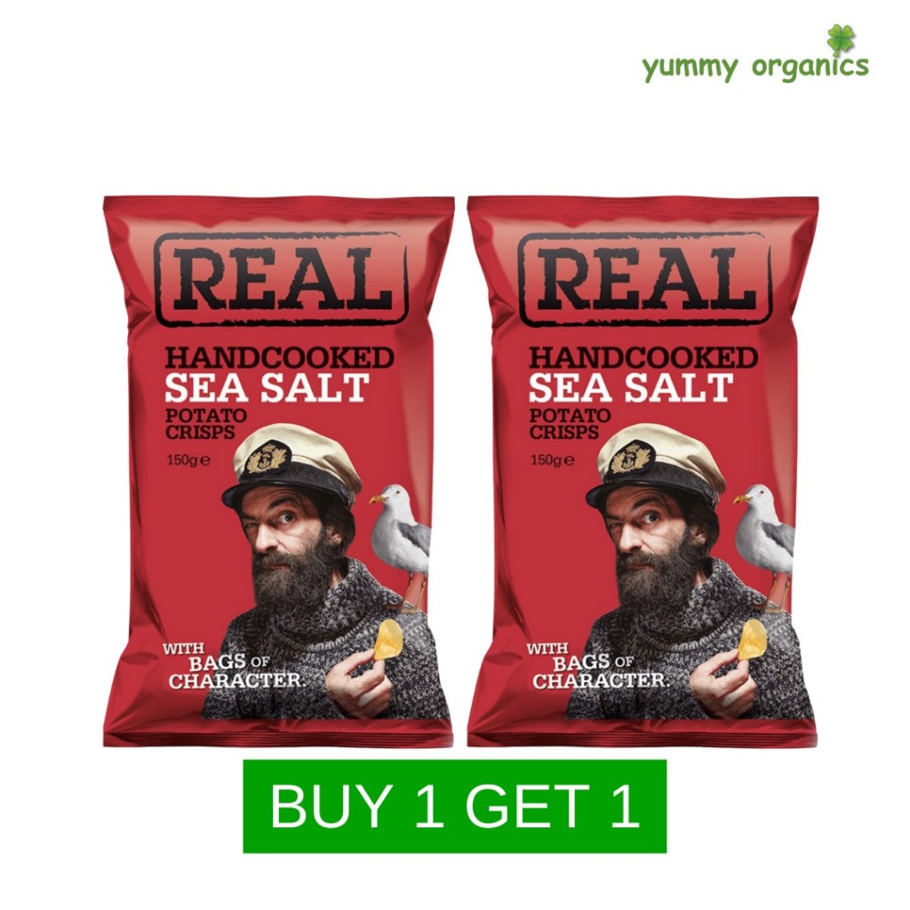 REAL HANDCOOKED CRISPS SEA SALT 150G EXP: APRIL 6 2024 ) | Shopee Singapore