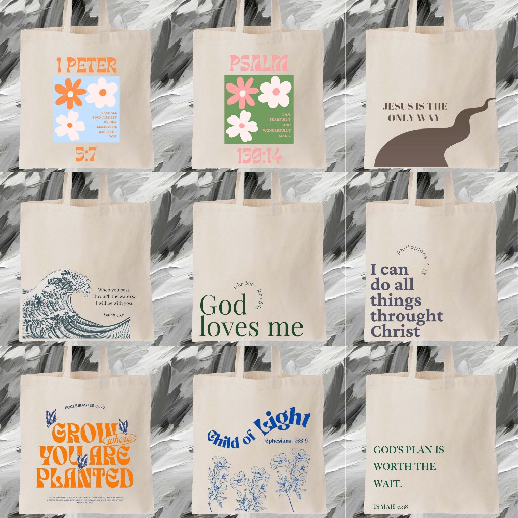 Tote Bag Bible Verse Version 6 | Shopee Singapore