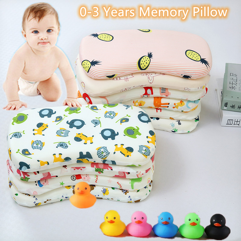 0 3 years Memory Foam Baby Pillow with Cover for Newborn Baby Sleeping Pillows Shopee Singapore