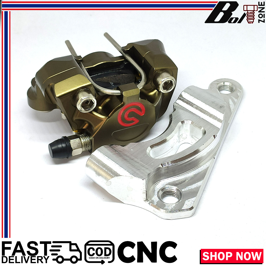 BREMBO DORAEMON 2 POT BRAKE CALIPER WITH BRACKET WAVE / XRM / MIO
