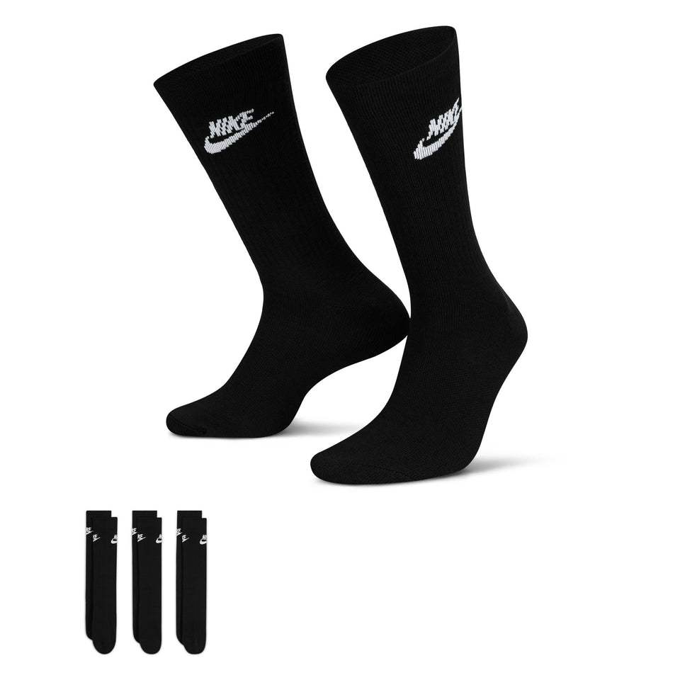 Nike Sportswear Everyday Essential Crew Socks 3-Pack - Black/White – Urban  Industry