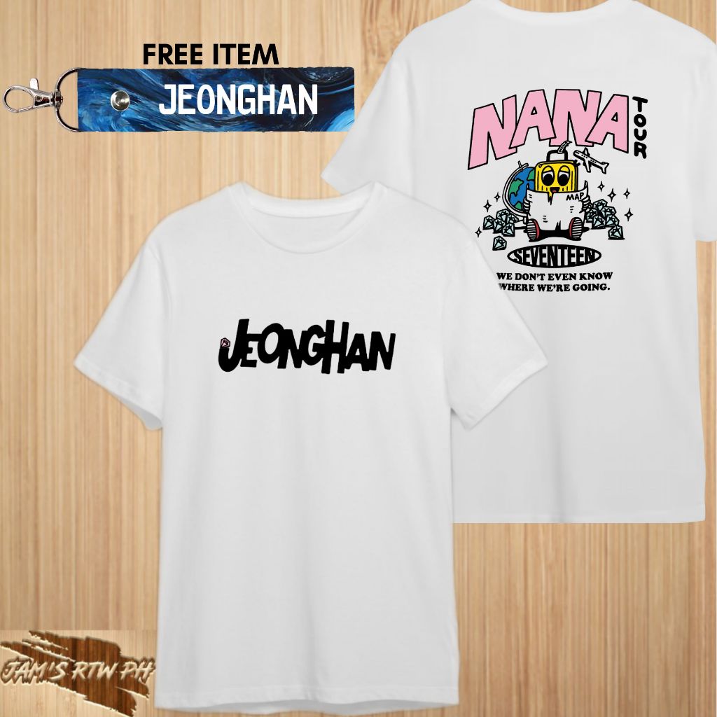 Kpop Seventeen NANA TOUR Shirt (Name ver.) Kpop | S.coups