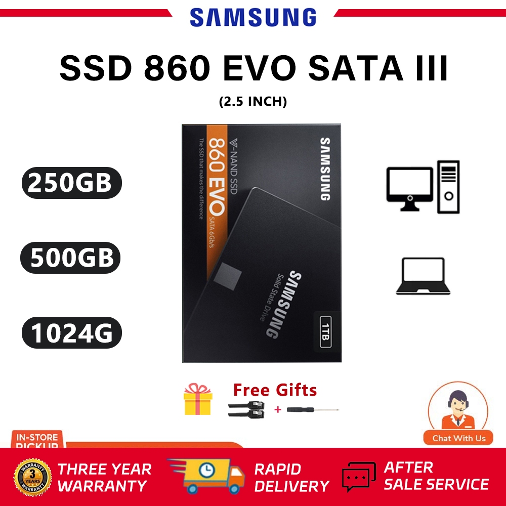 SAMSUNG SSD 860/870 EVO 250GB 500GB 1T Internal Solid State Disk Hard ...