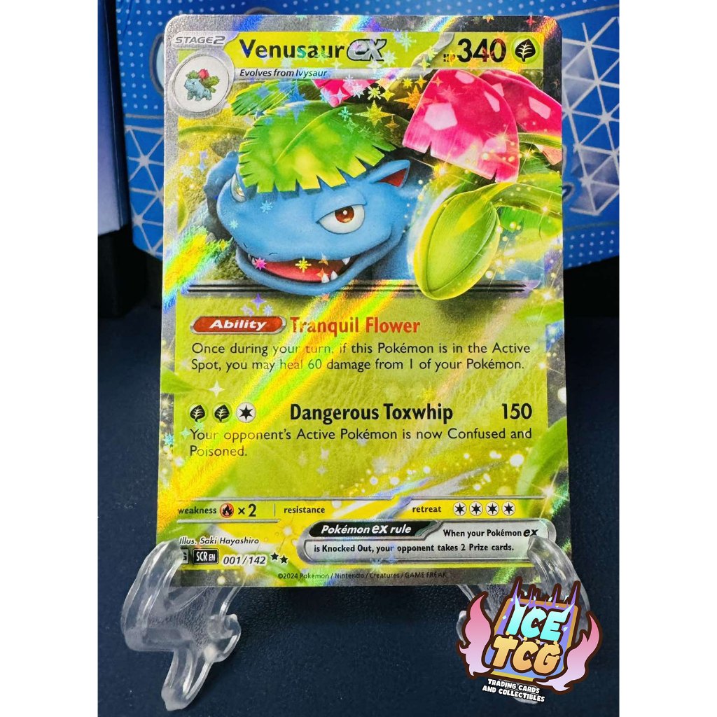 Pokemon Venusaur Ex 001/142 - Carta Singola Rara Dall'Espansione Corona Stellata