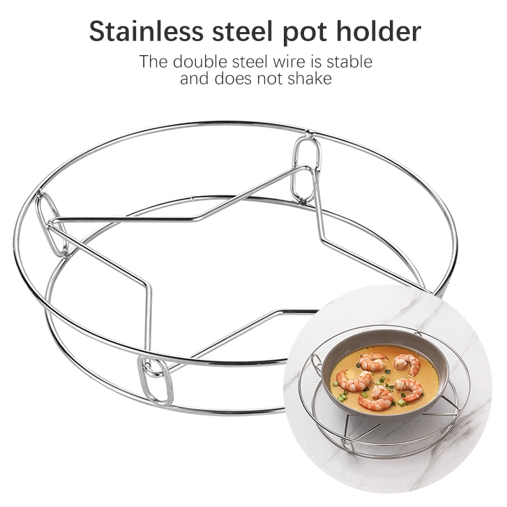 1pc Stainless Steel Kitchen Pot Rack, Steamer Rack, Thickened