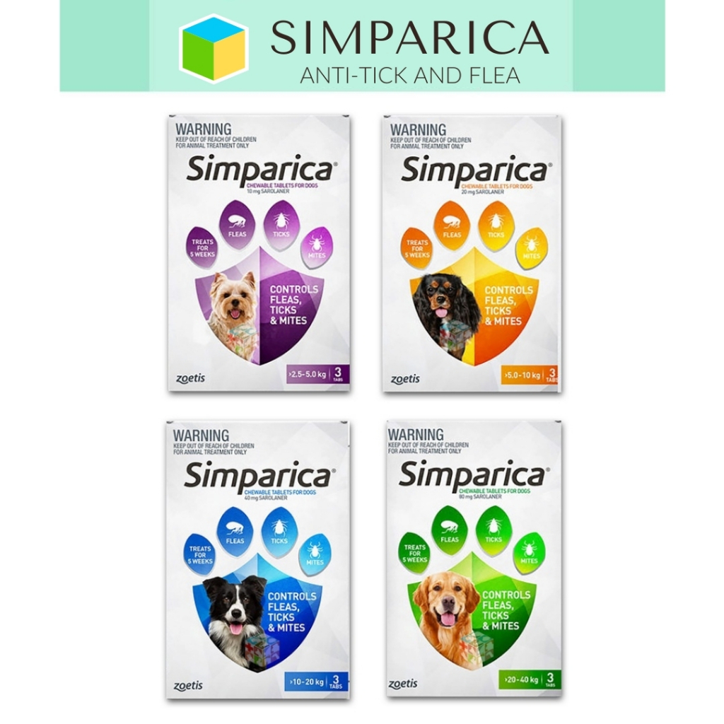 Simparica Chewable Tablet Anti Tick and Flea Treatment for Dogs ...