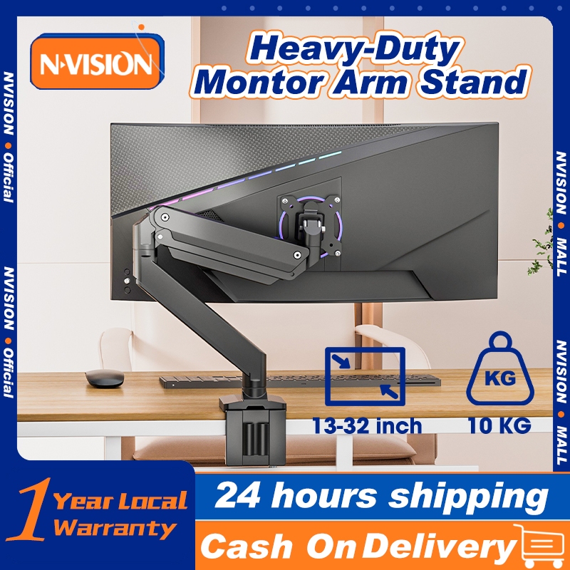 Single Monitor Stand Mount Arm- Adjustable Gas Spring Monitor Arm ...
