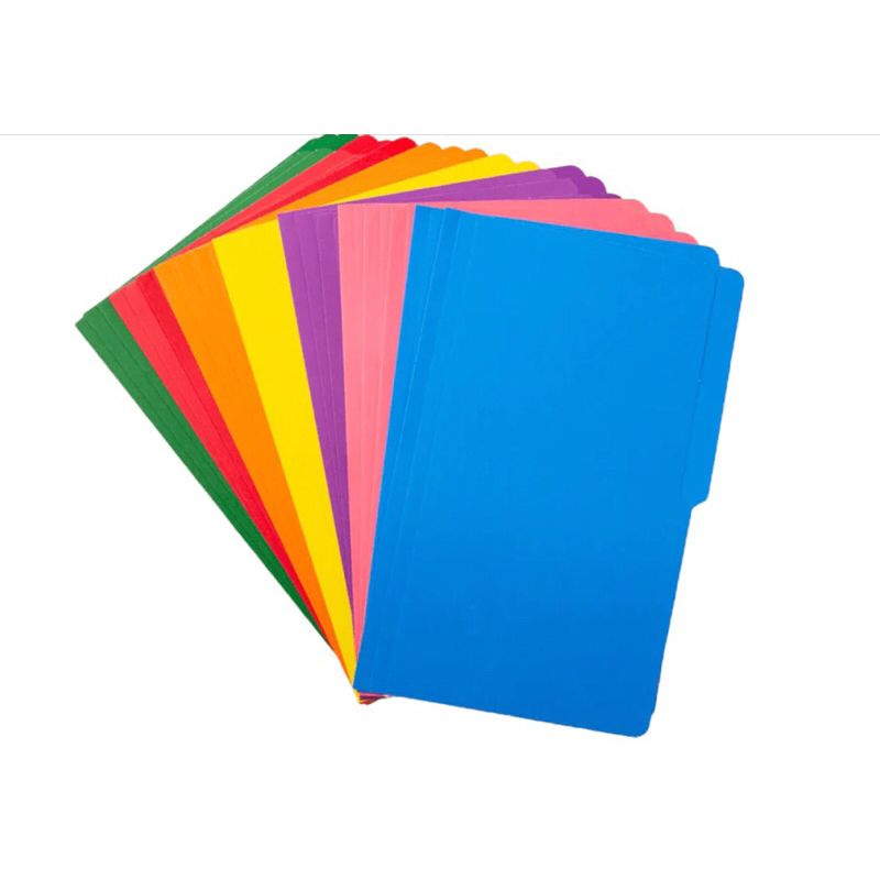 Colored folder long 11pts file folder office stationery | Shopee Singapore