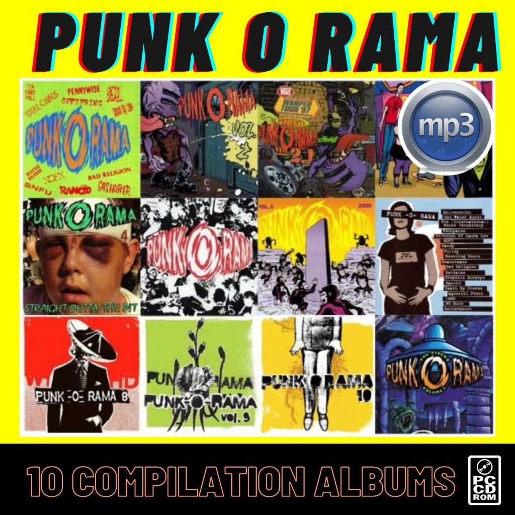 PUNK O RAMA MP3 music CD for PCCDROM and compatibles (not playable to ...