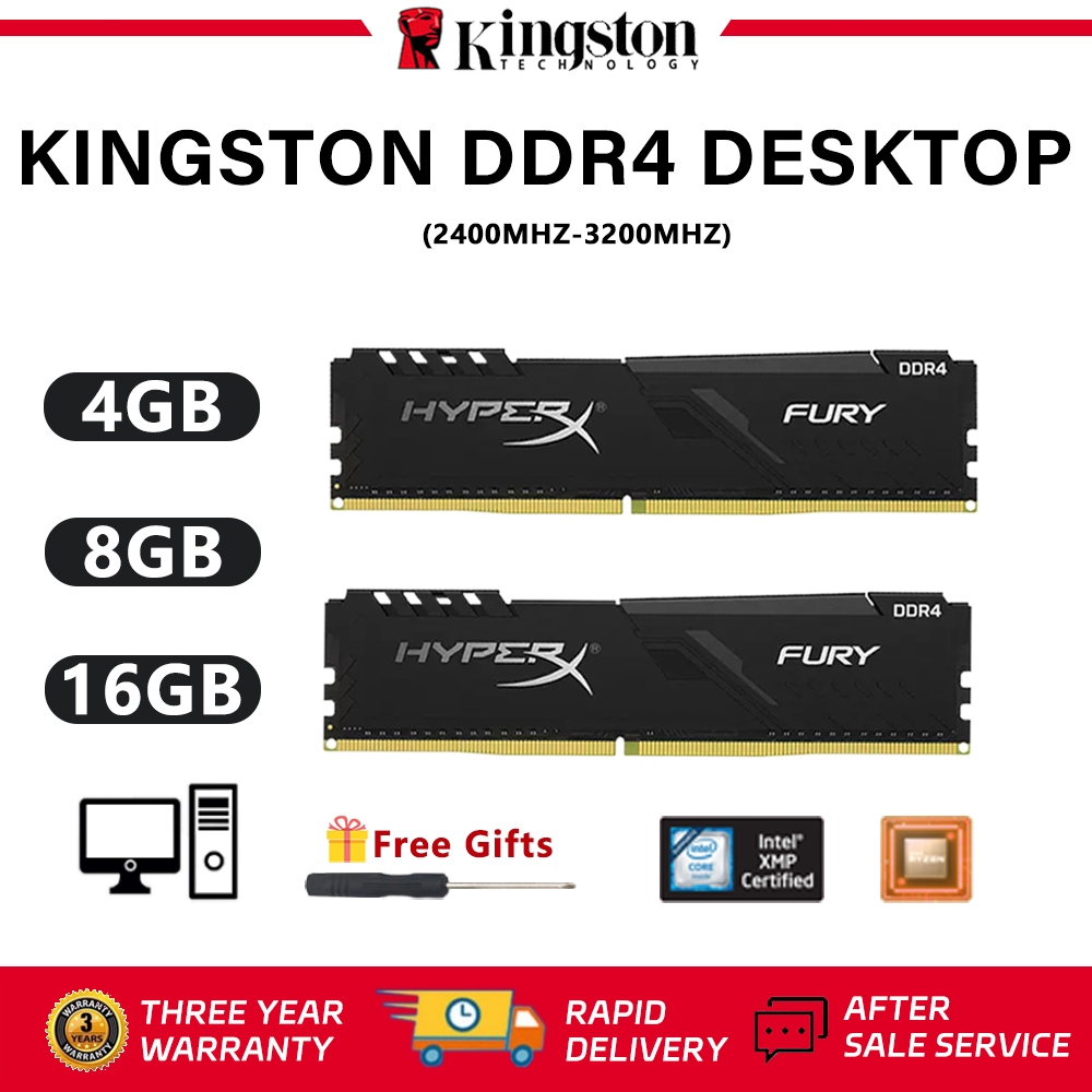 Kingston HyperX FURY Desktop DDR4 RAM 4GB 8GB 16GB 2133Mhz 2400Mhz ...