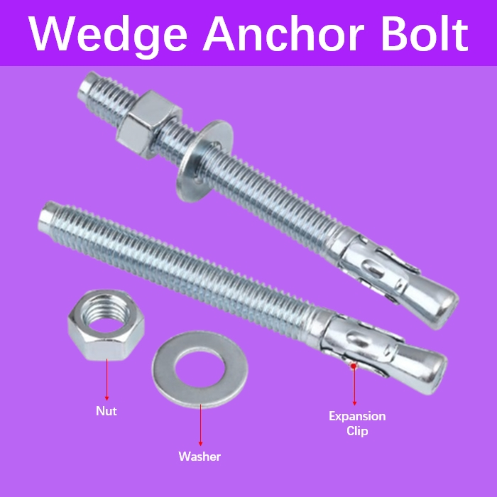 Mago 8-10-12-16mm Wedge Anchor Bolt Concrete Anchor Bolt Heavy Duty ...